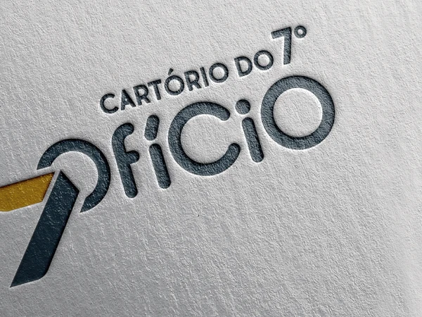Logotipo aplicado em papel